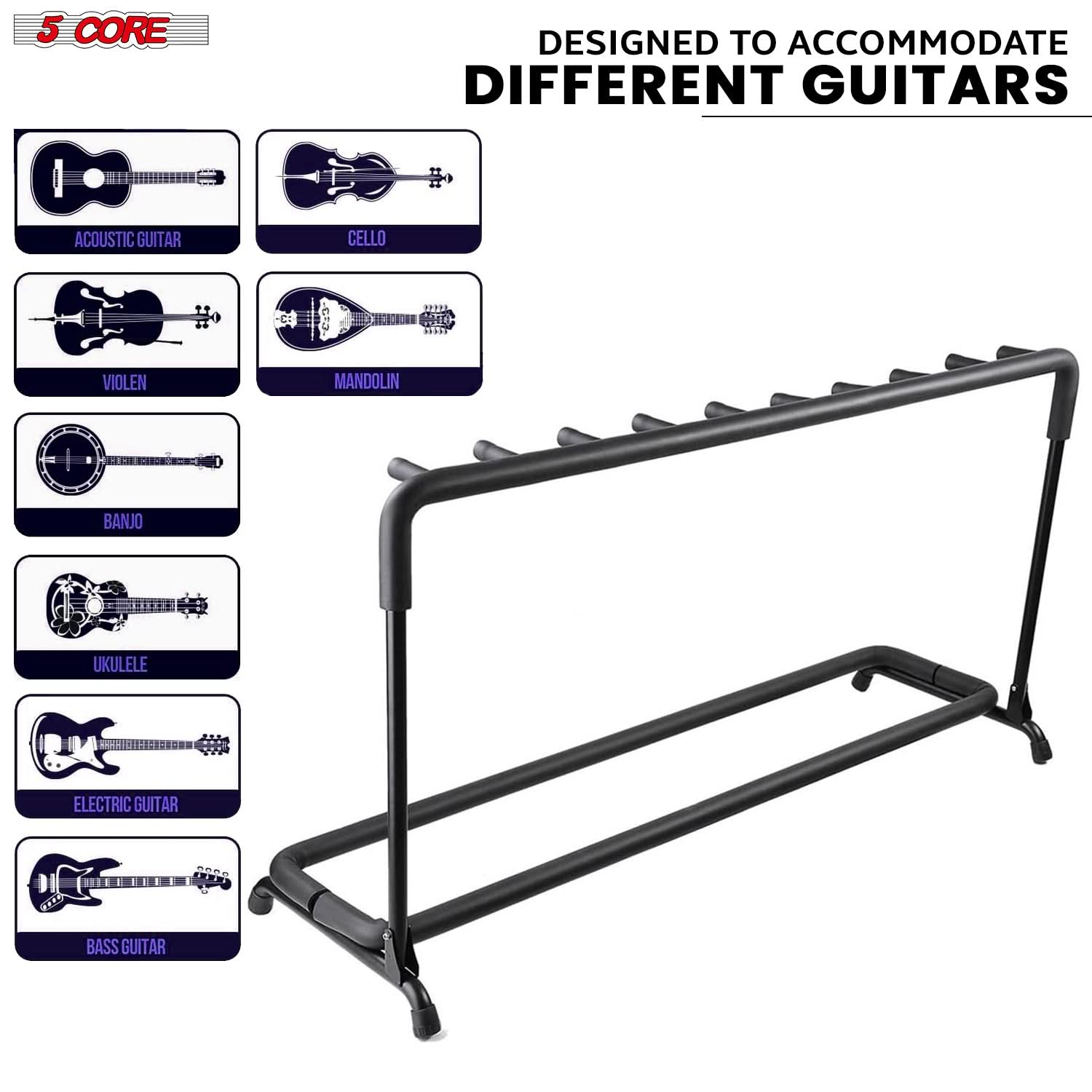 Electric guitar accessories, multi guitar rack, and guitar holder.