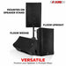 With this versatile PA system, position your speakers in multiple ways for optimal sound coverage