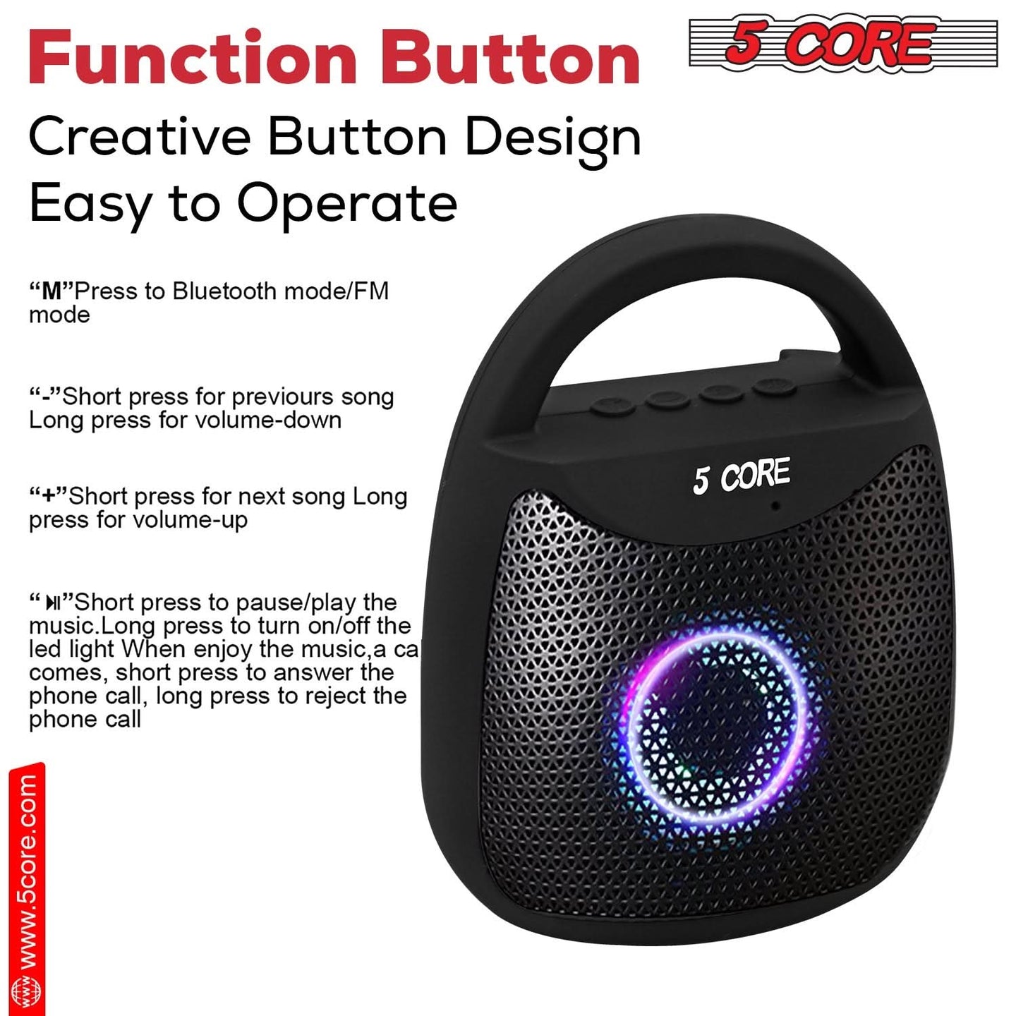 5 Core Waterproof Speaker with USB