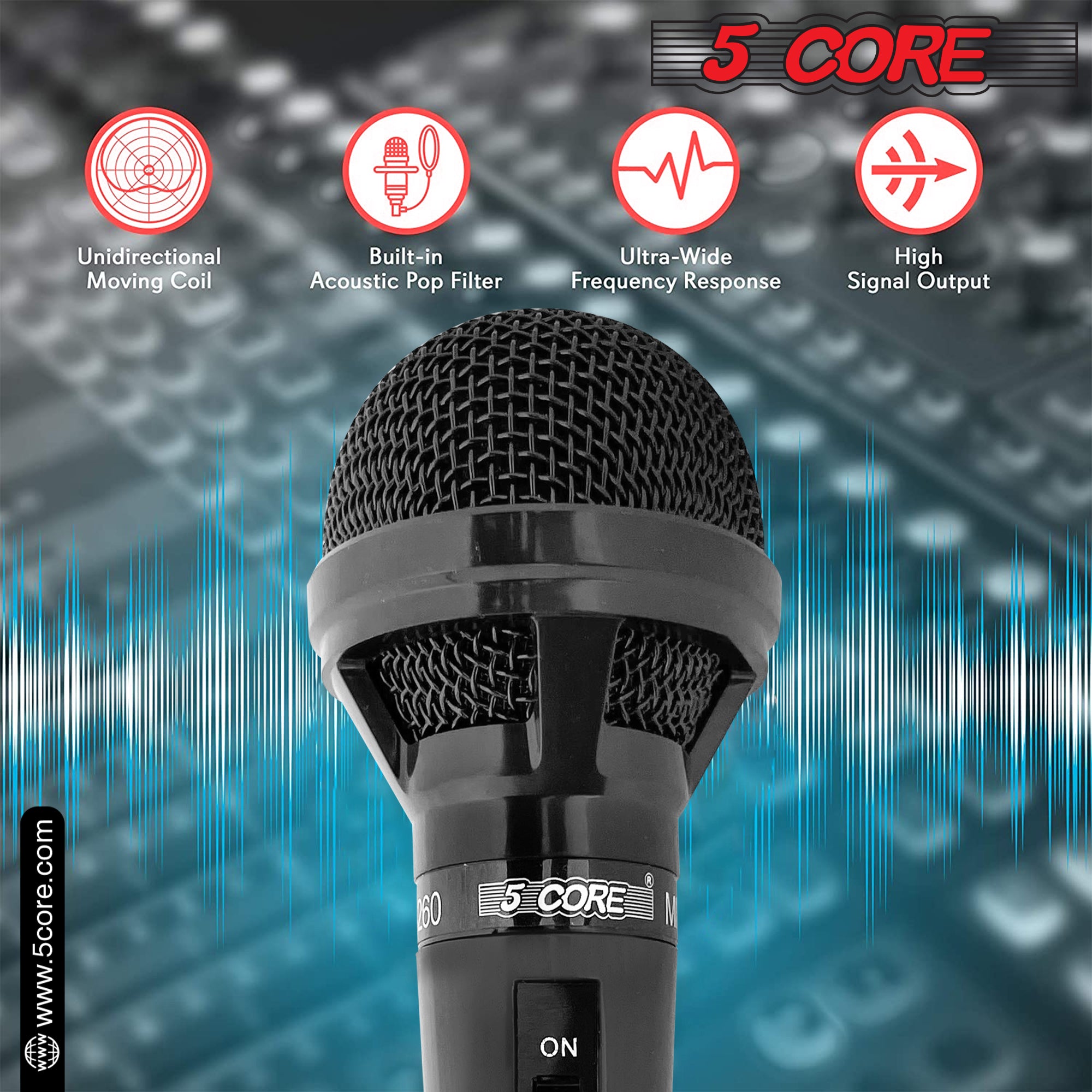 Designed for Singers: Cardioid Pattern Reduces Background Noise