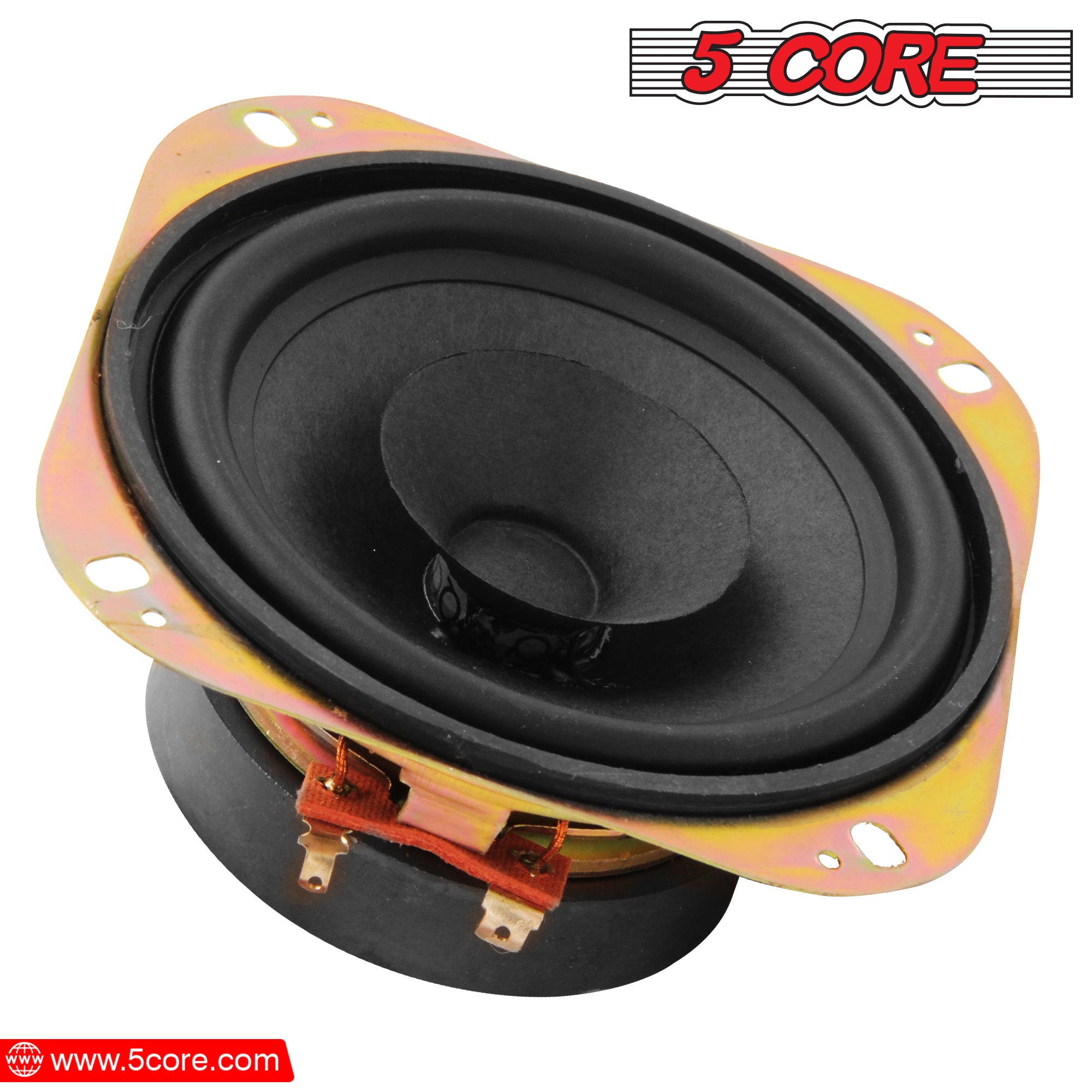 5 Core 4 inch Car Speaker 2 Pieces 40W Peak Power 4 Ohm 0.81 CCAW Copper Voice Coil Premium High Performance Raw Replacement Speakers - WF472DC 1 Pair