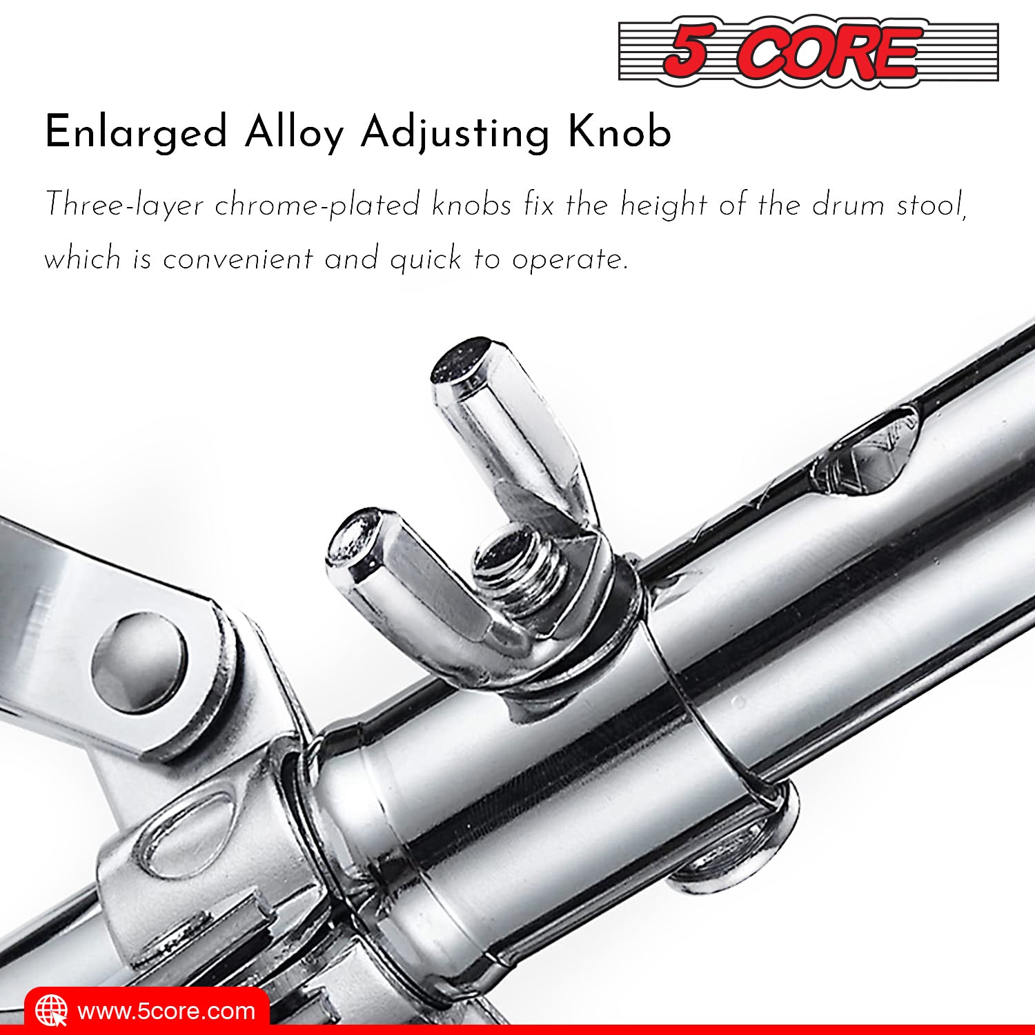 Enlarged alloy adjusting knob
