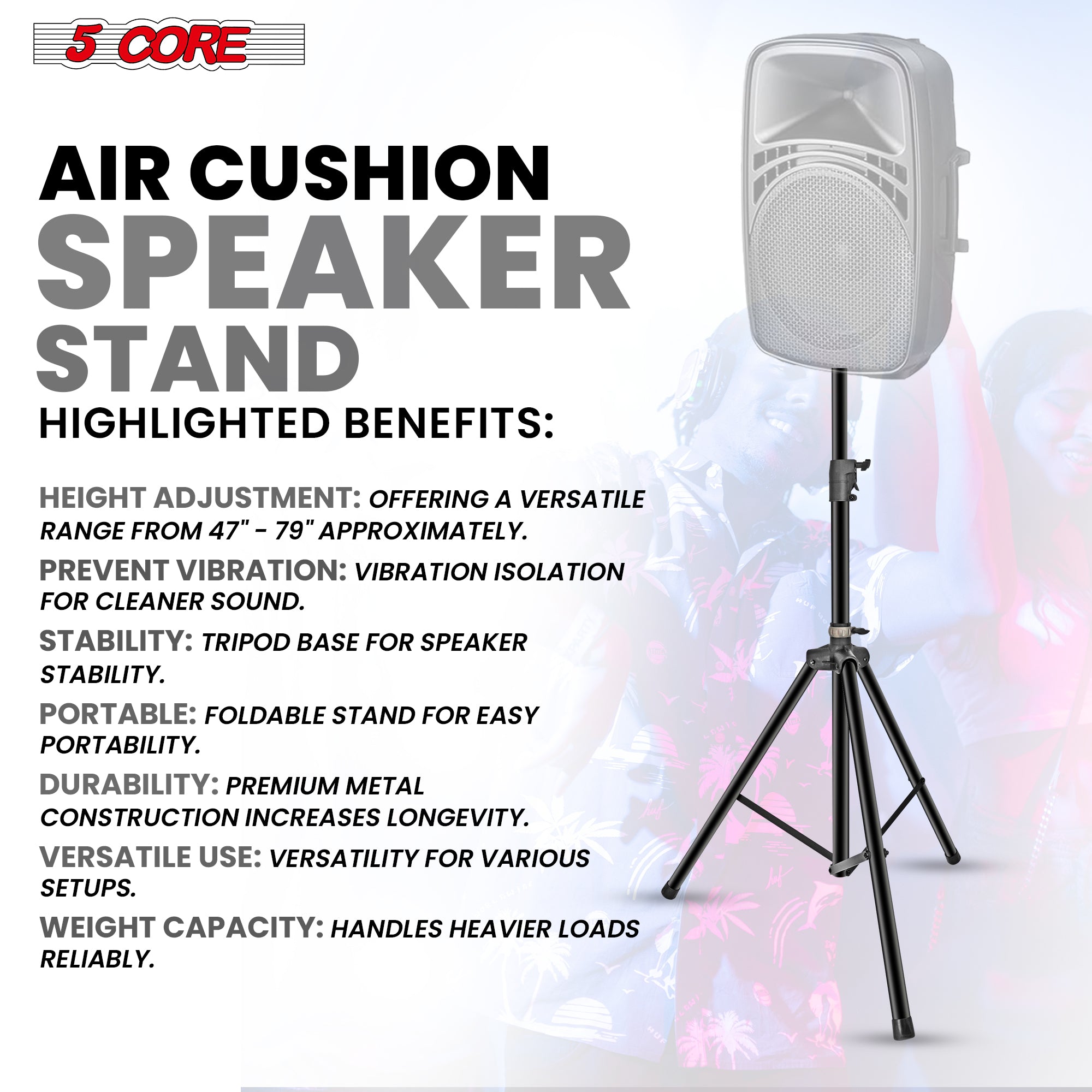 Air cushion speaker stand