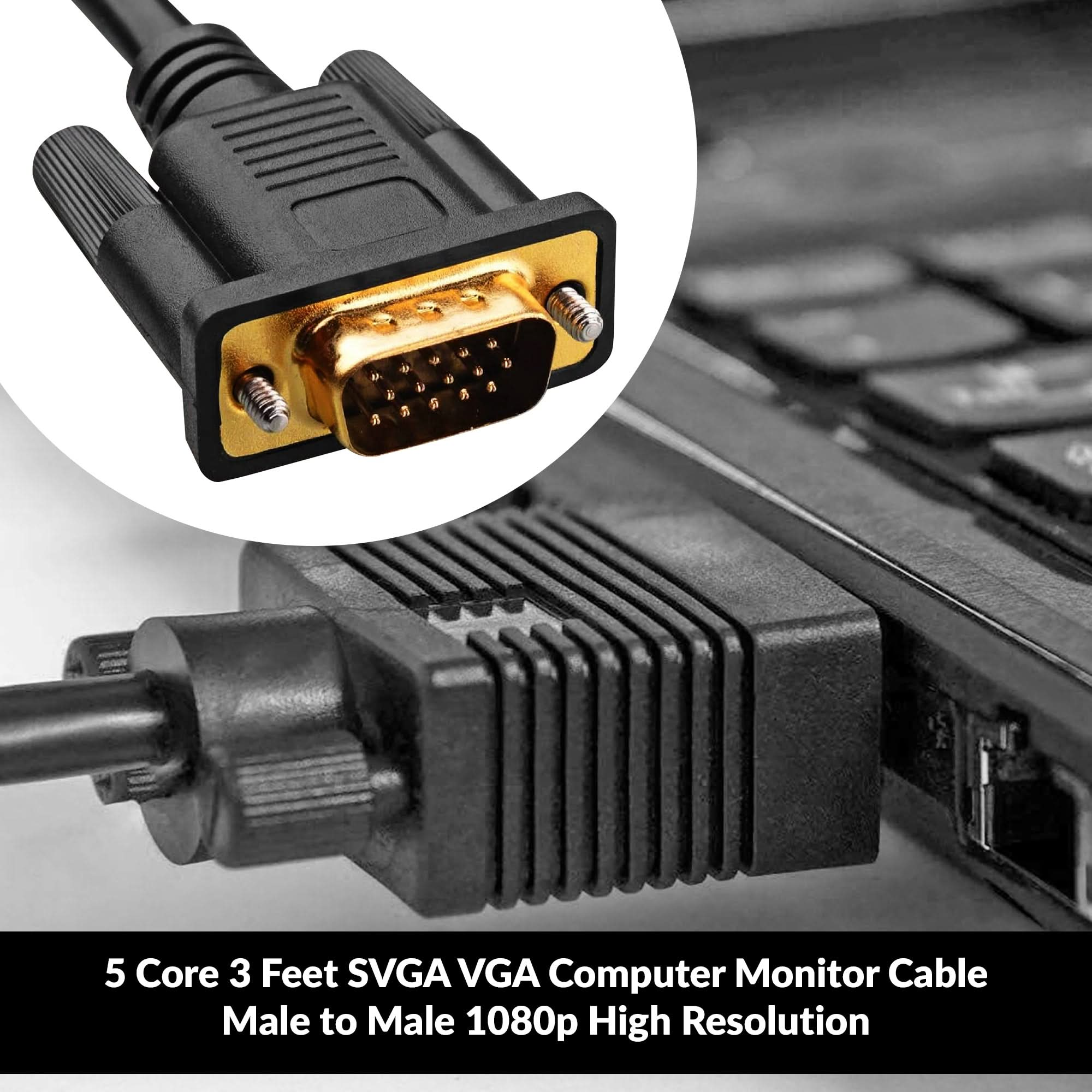 The SVGA cable is supported on all high resolution monitors