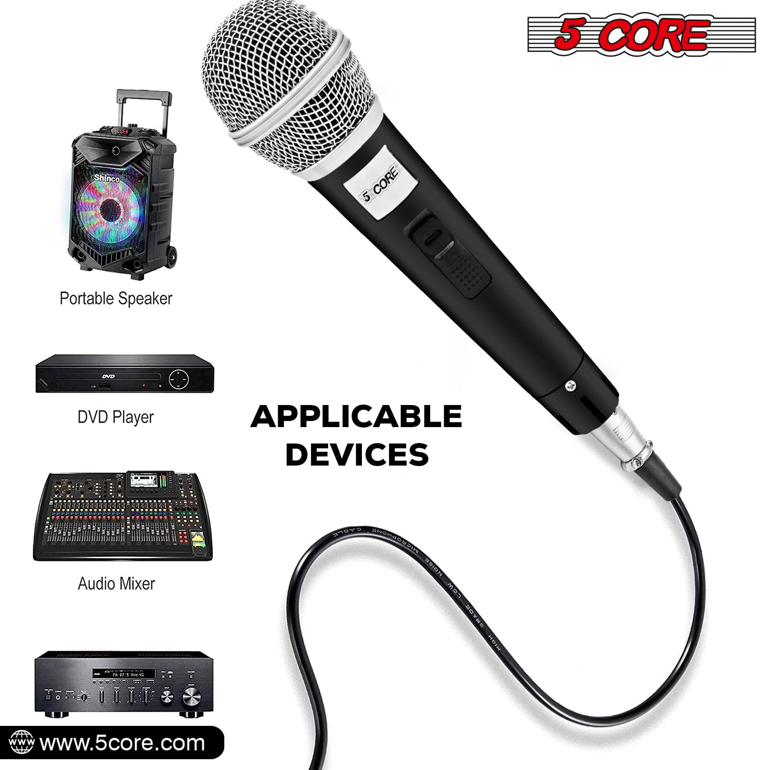 Optimize Your Karaoke Sessions with 5 Core XLR Microfono