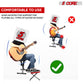 5 Core Guitar Footstool Red| Adjustable Guitar Foot Rest|Solid Iron Guitar Foot Stand with 6-Level Height| Sturdy and Durable Guitar Leg Rest Step- GFS RED