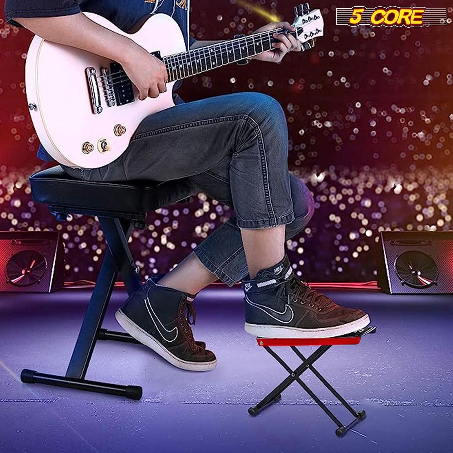 Stylish and elegant guitar footrest for performances