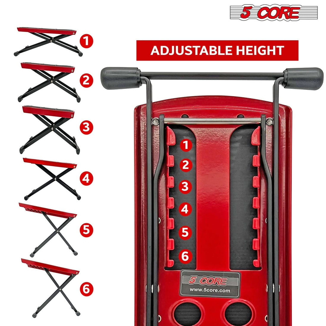 Adjustable height for underdesk office use