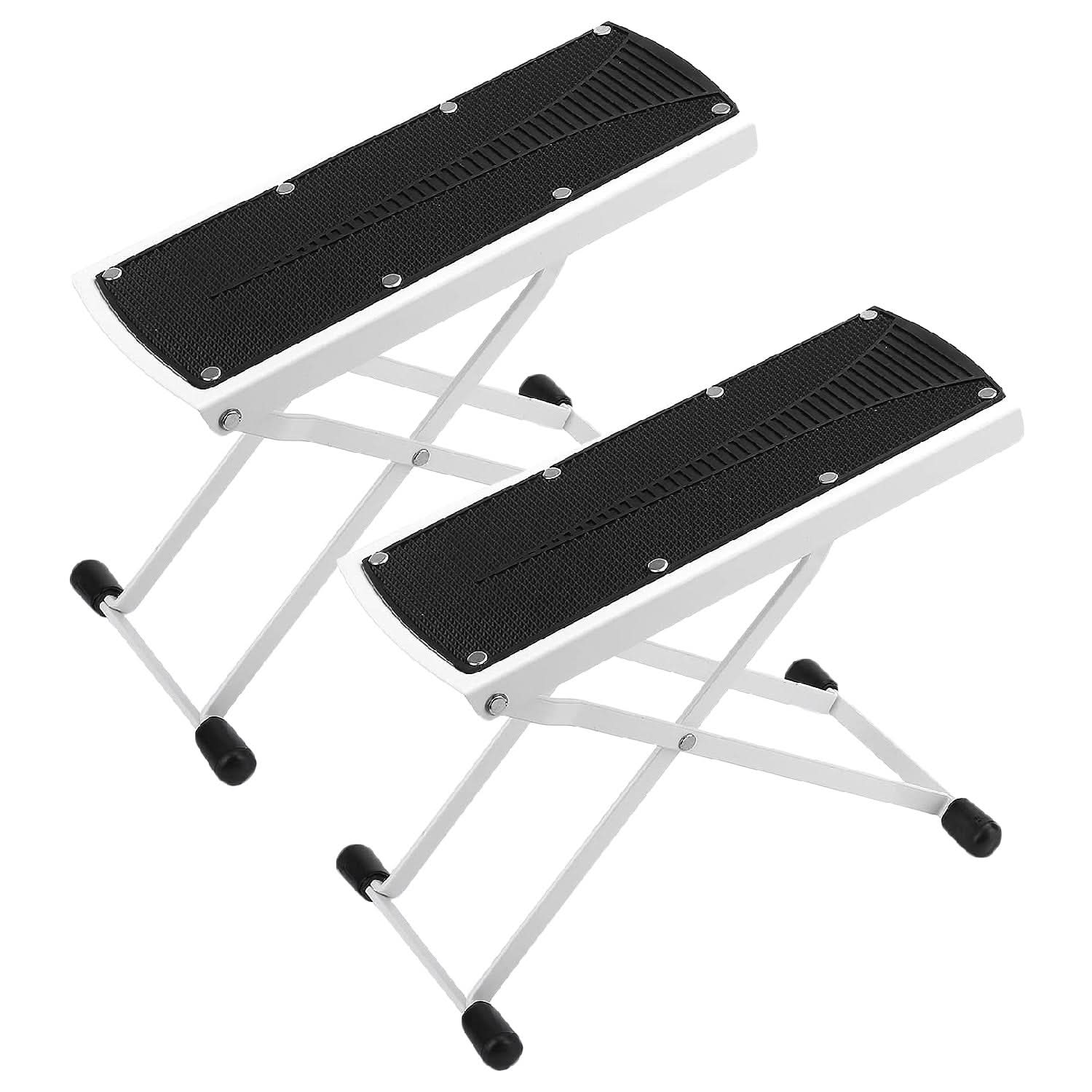 5Core 2Pcs Guitar Foot Stool Height Adjustable Folding Leg Rest Classical Footrest