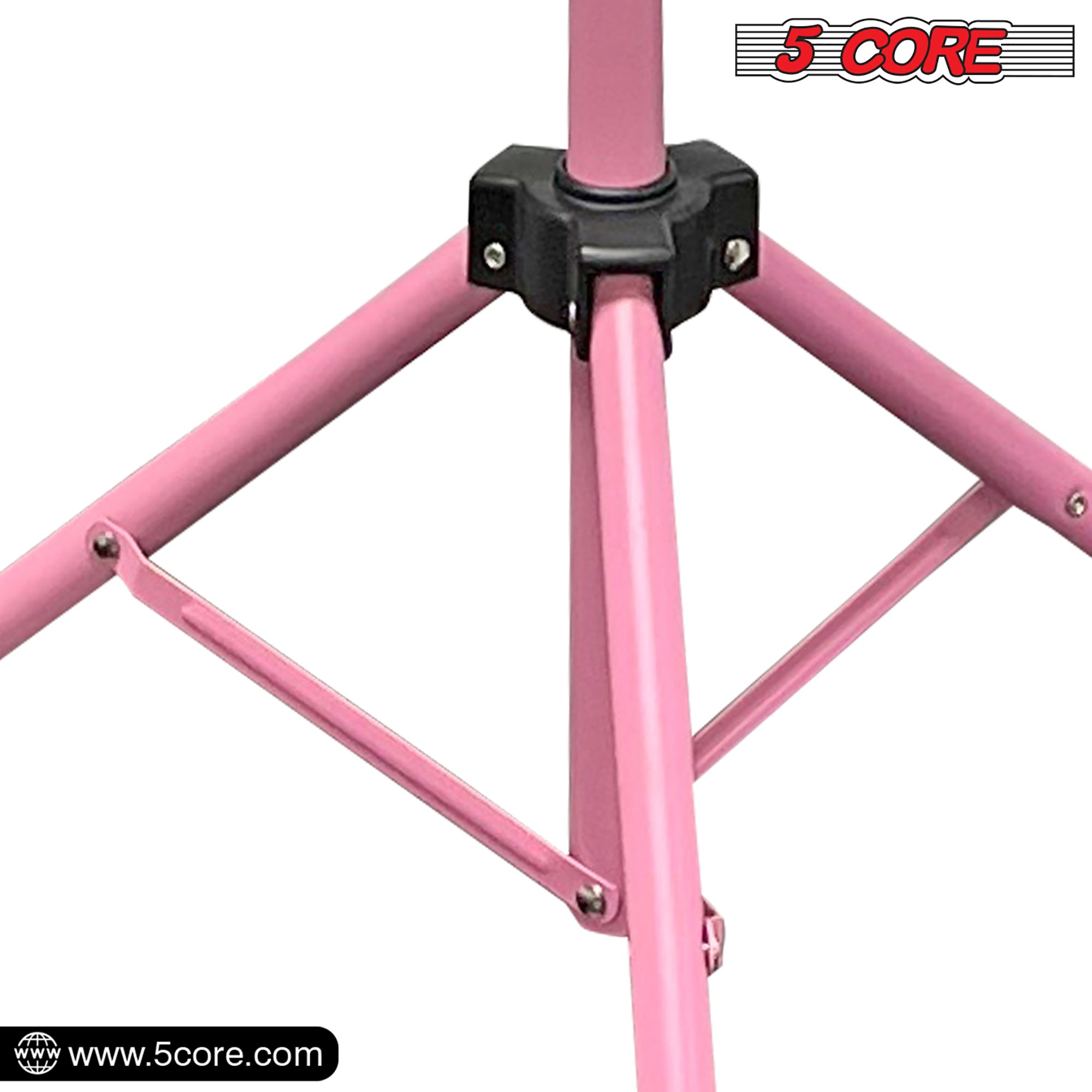 5 Core Music Stand for Sheet Music Pink Folding Portable Stands Light Weight Book Clip Holder Music Accessories - MUS PNK