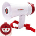 Mini megaphone speaker with siren, compact bullhorn for loud announcements.