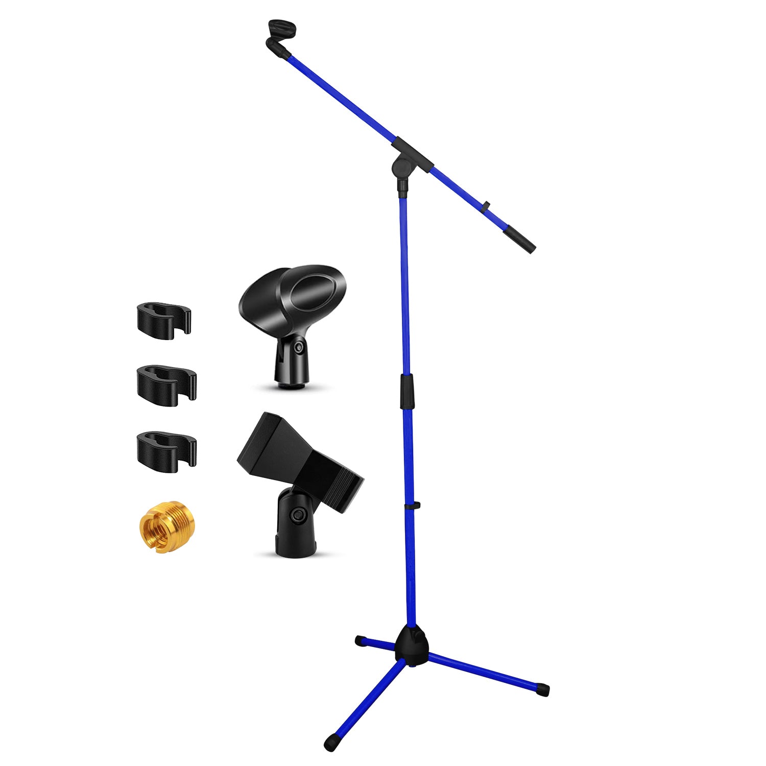 5Core Tripod Mic Stand Heavy Duty Adjustable Holder Floor Microphone Boom Arm DARK BLUE