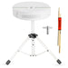 5Core Drum Throne Adjustable Guitar Stool Padded Drummer Seat for Adults & Kids WHITE