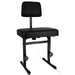 5 CORE Piano Bench Height Adjustable Keyboard Stool Stool Heavy Duty Thick Padded Cushioned Seat with Backrest Black