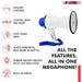 Featuring all-in-one functionality, this megaphone with siren delivers clear, loud sound for both indoor and outdoor events.