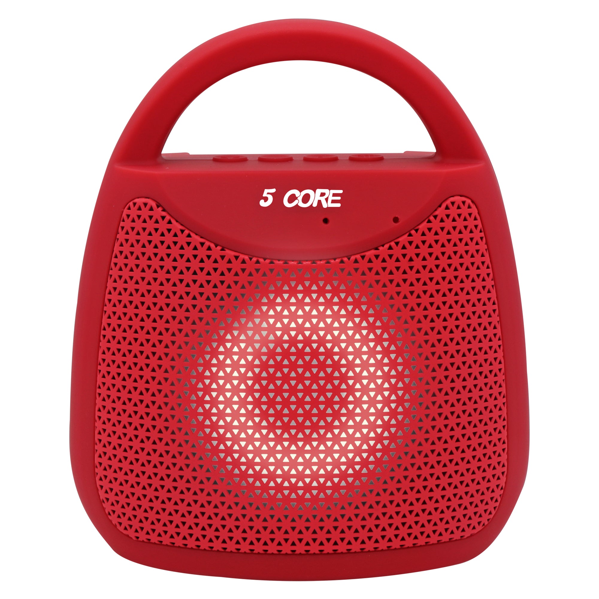 5 Core Red Bluetooth Speaker Rechargeable Portable Mini Waterproof Speaker for Travel Outdoor