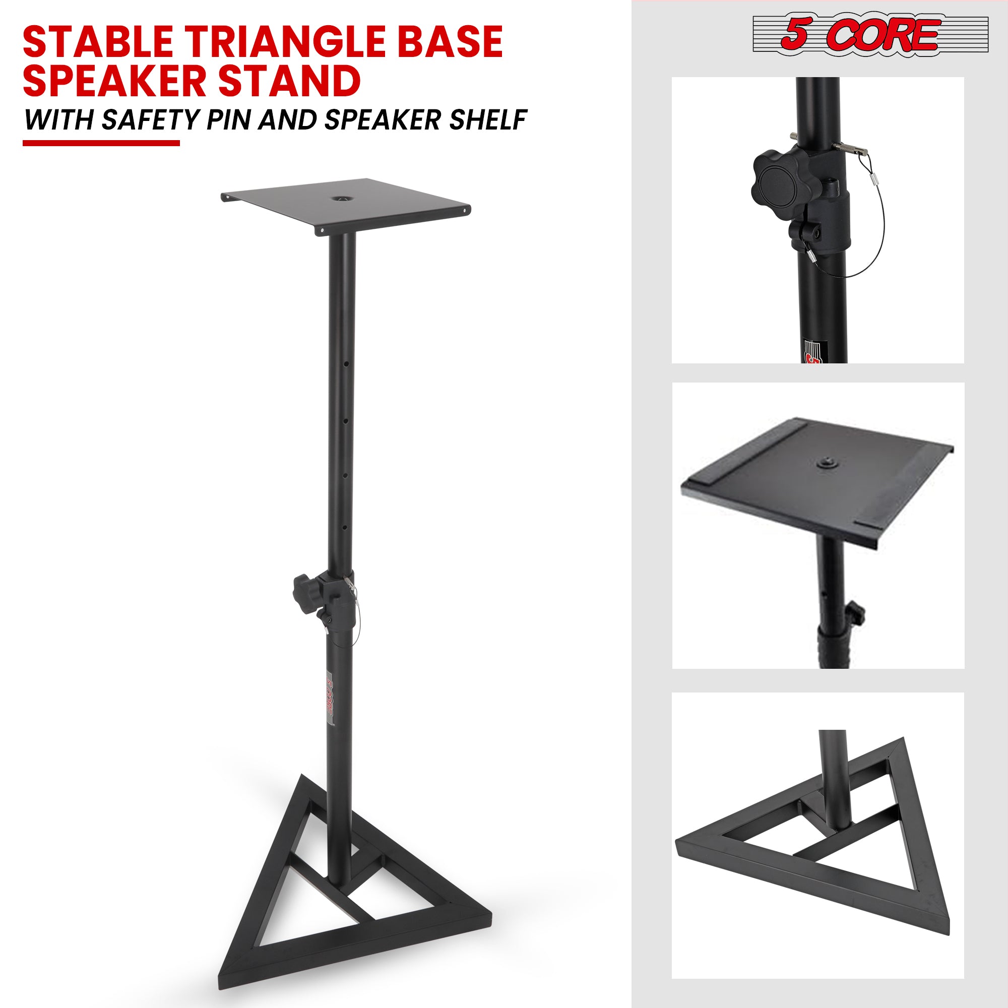 stable triangle base speaker stand