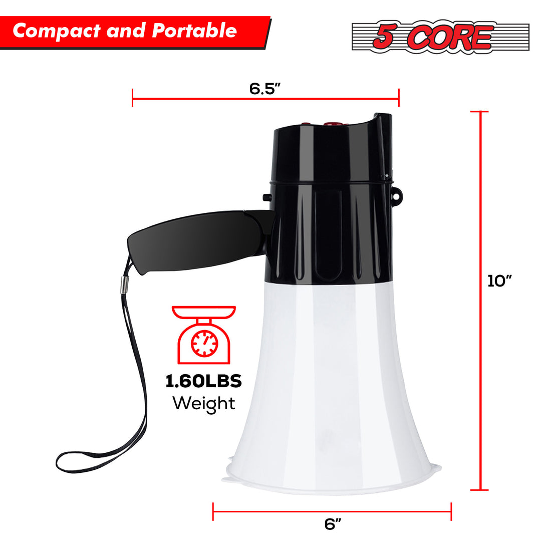 Megaphone designed for emergency responders, providing clear communication in critical situations.