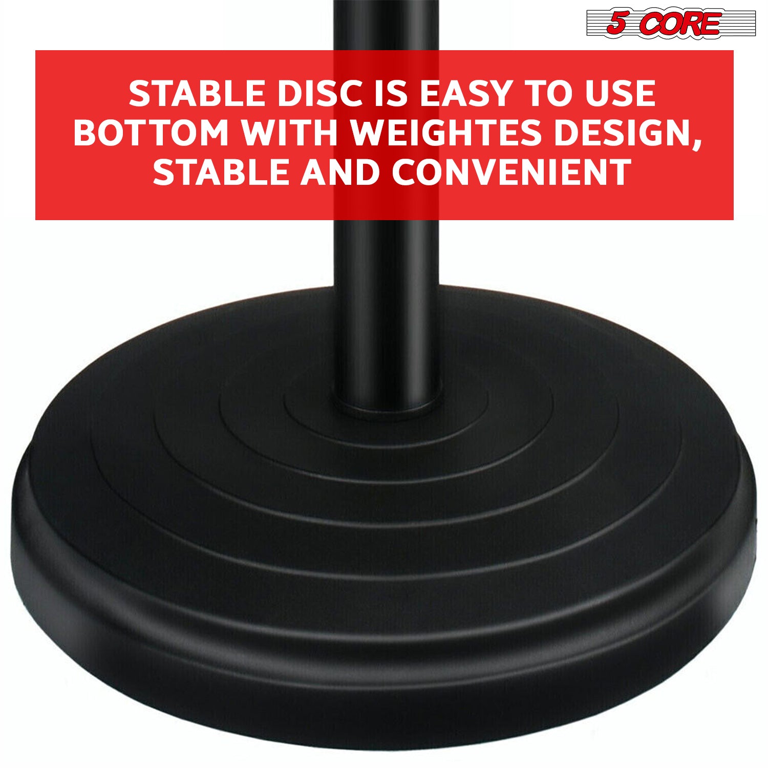 Round base microphone holder: Ensures stability during recording sessions.