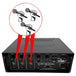 Outdoor DJ Amplifier: 5 Core stereo receiver with microphone input and surround audio for parties.