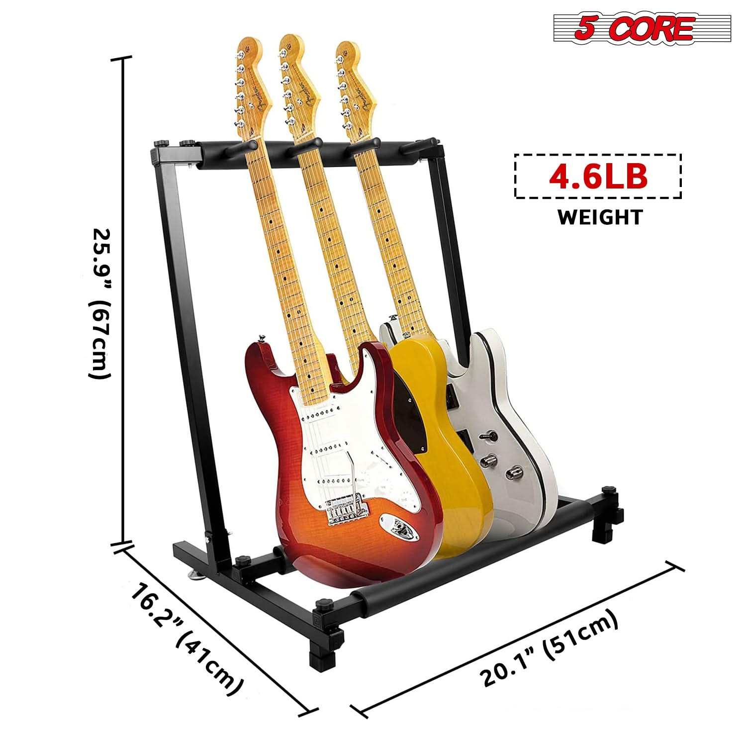 3 Guitar Stand Multiple 3 Display Rack Folding hot Padded Organizer