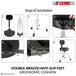 Steps of installation for a throne with backrest, featuring easy assembly instructions for a secure and stable setup.