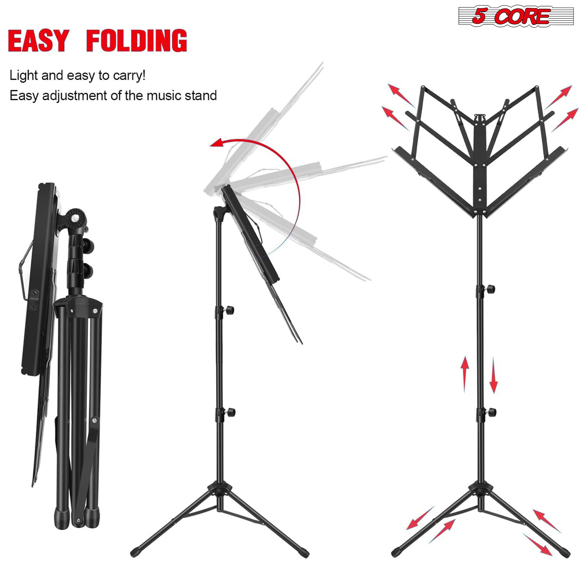 easy folding sheet music stand
