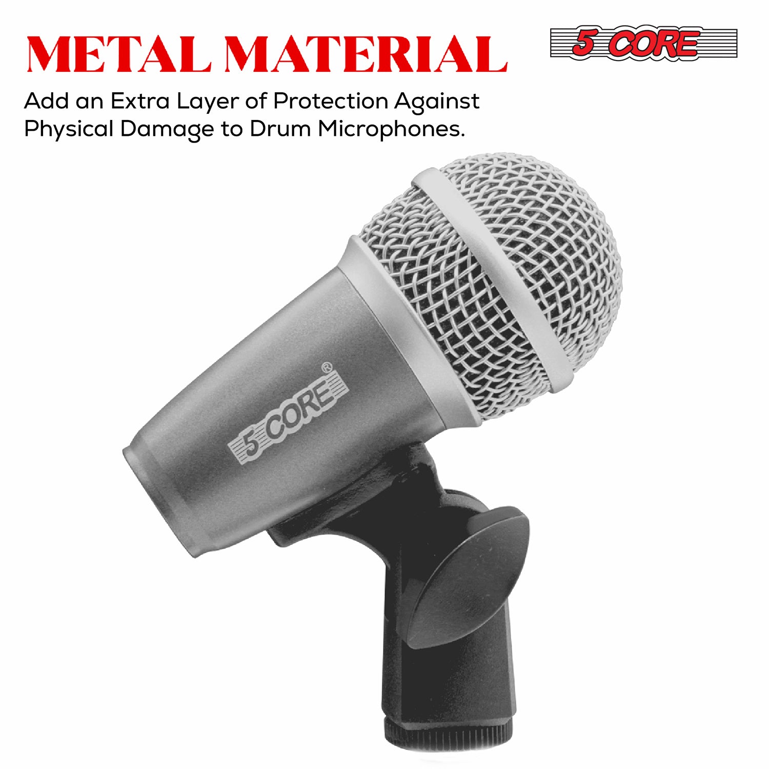 Versatile 9-piece drum microphone set for studio and stage use