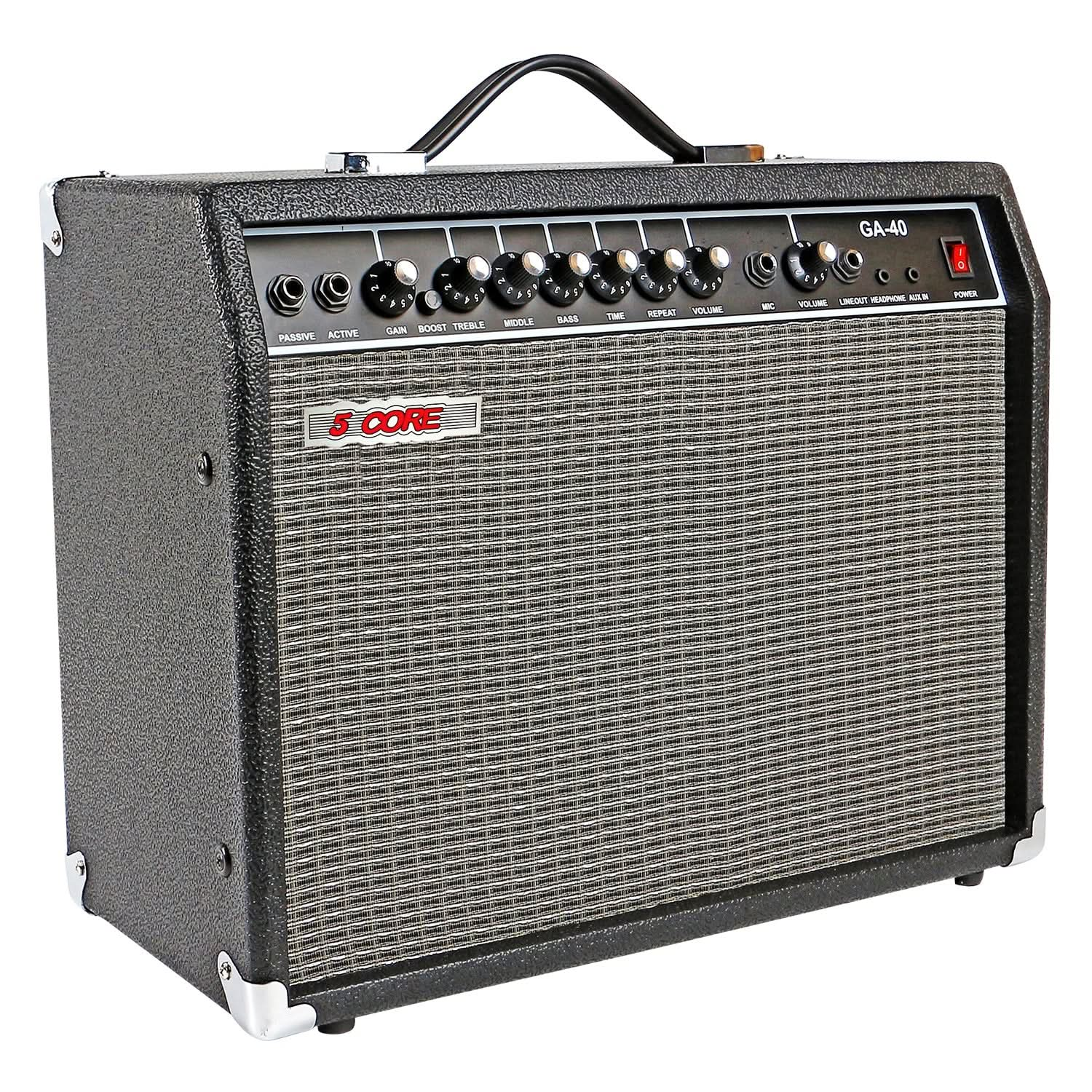 5 Core 40w Guitar Amp For Electric Bass Acoustic Portable Amplifier Practice Amplificador