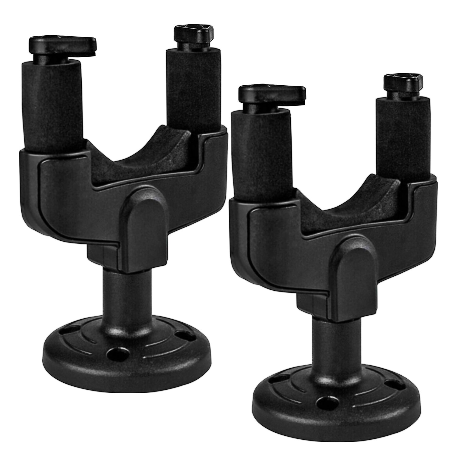 5 Core Guitar Wall Mount Black 2 Pieces Guitar Wall Hangers Easy Lock and Adjustable Acoustic Bass Ukulele Wall Mount Hook - GH ABS 2pcs