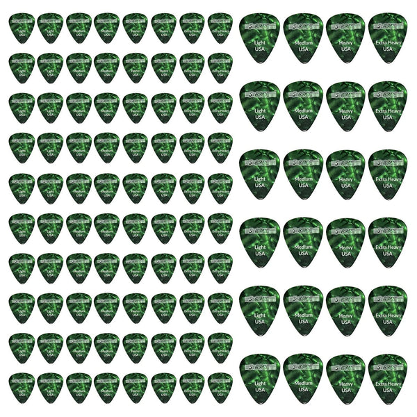 5 Core 96PCS Guitar Picks Celluloid Light Medium Heavy Extra Heavy Gauge Pick for Acoustic Electric Bass Guitar Puas Para Guitarra