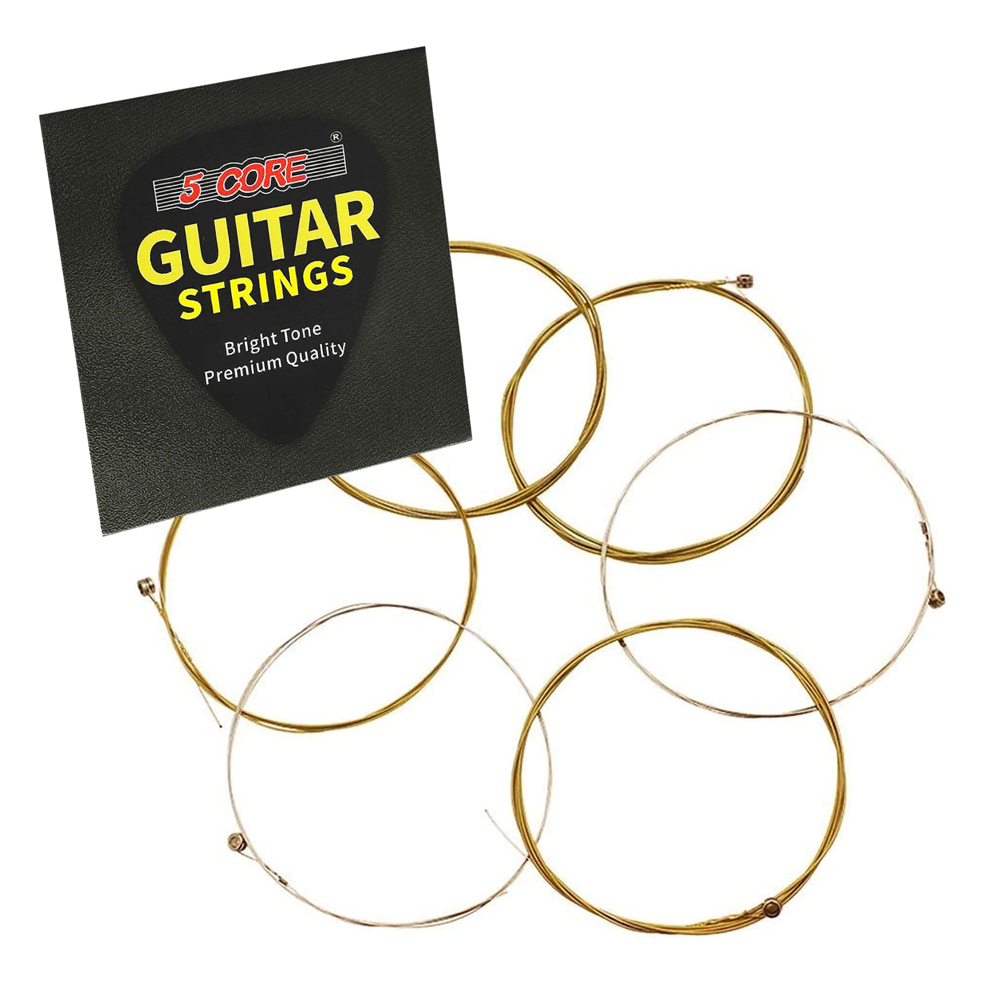 5 Core Guitar Strings 6 Pieces in 1 Set Phosphor Bronze Acoustic Guitar String Round Wound Guitar String Gauge is .010-.048 - GS AC BZ