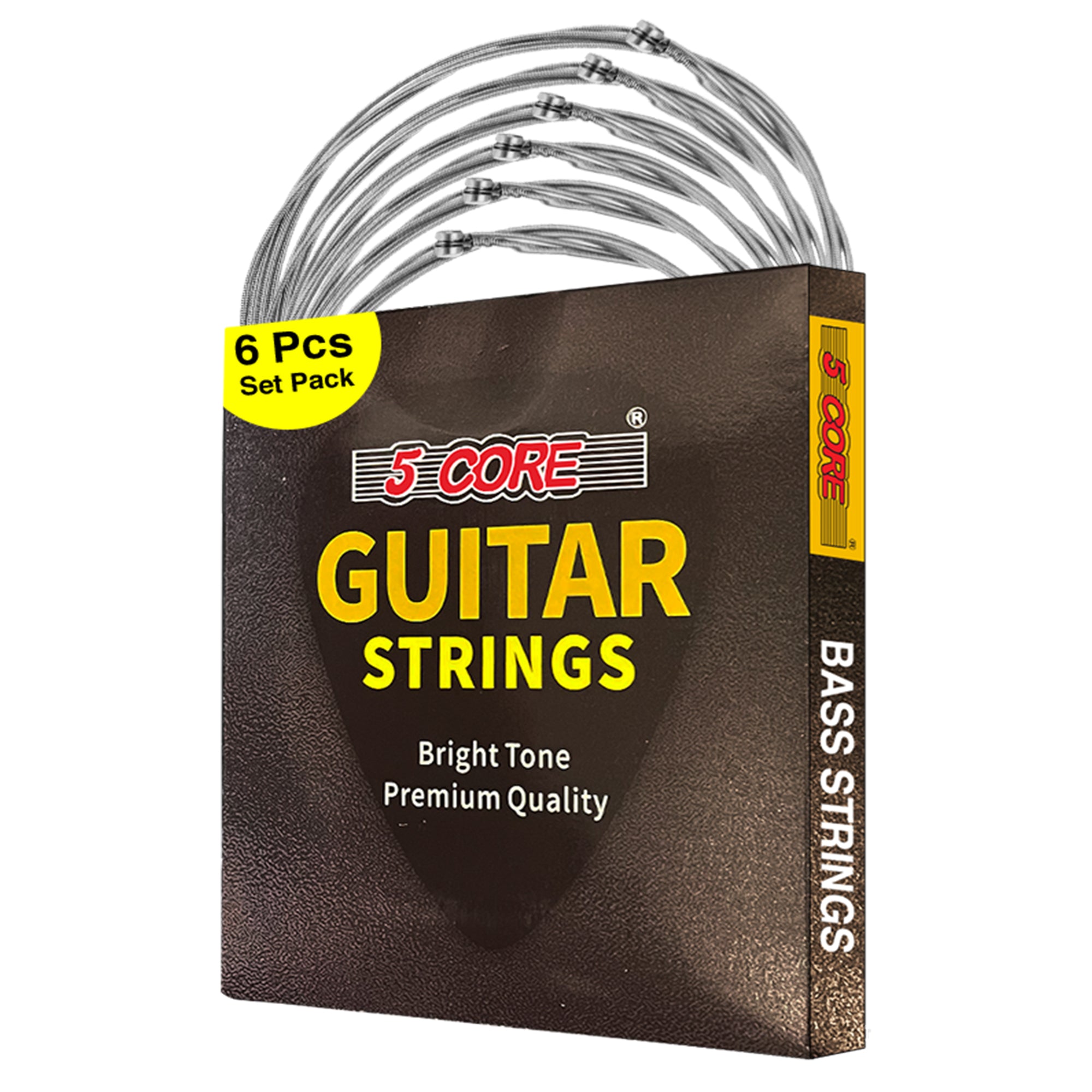 5 Core Bass Electric Guitar Strings Pure Nickel Guitar String Gauge .010 to .048 - GS EL BSS 6PCS