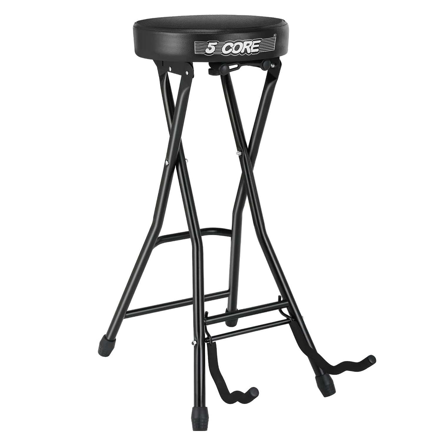 5 Core Guitar Stool  w Comfortable Padded Seat  Foot Rest Guitar Holder w 300 Lbs Capacity