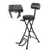 5Core Guitar Stool Adjustable Backrest Piano Chair Padded Seat Music Stand