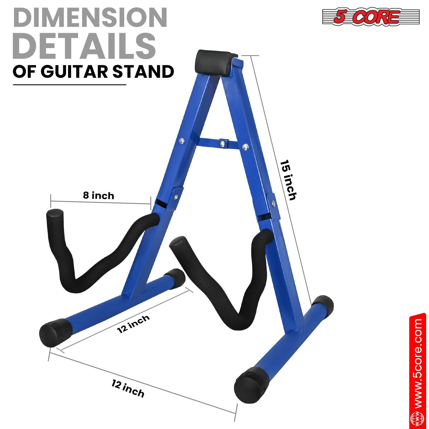 5Core Guitar Stand Floor A Frame Electric Acoustic Bass Soporte Para Guitarra