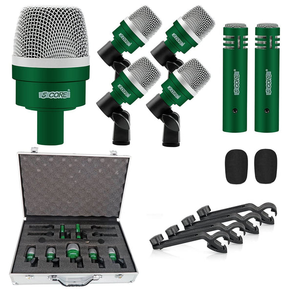 5 Core Microphone Set: 7 dynamic mics for kick, bass, tom, and snare.