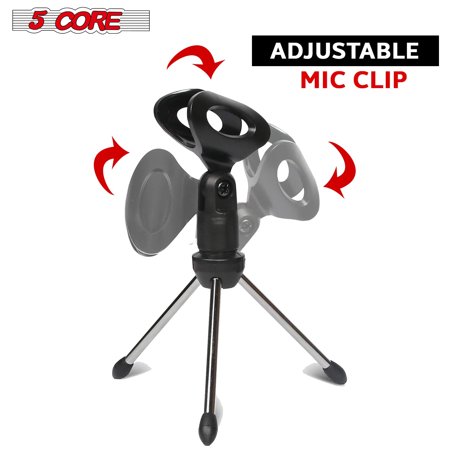 Adjustable mic holder: Ensures optimal positioning for clear audio.
