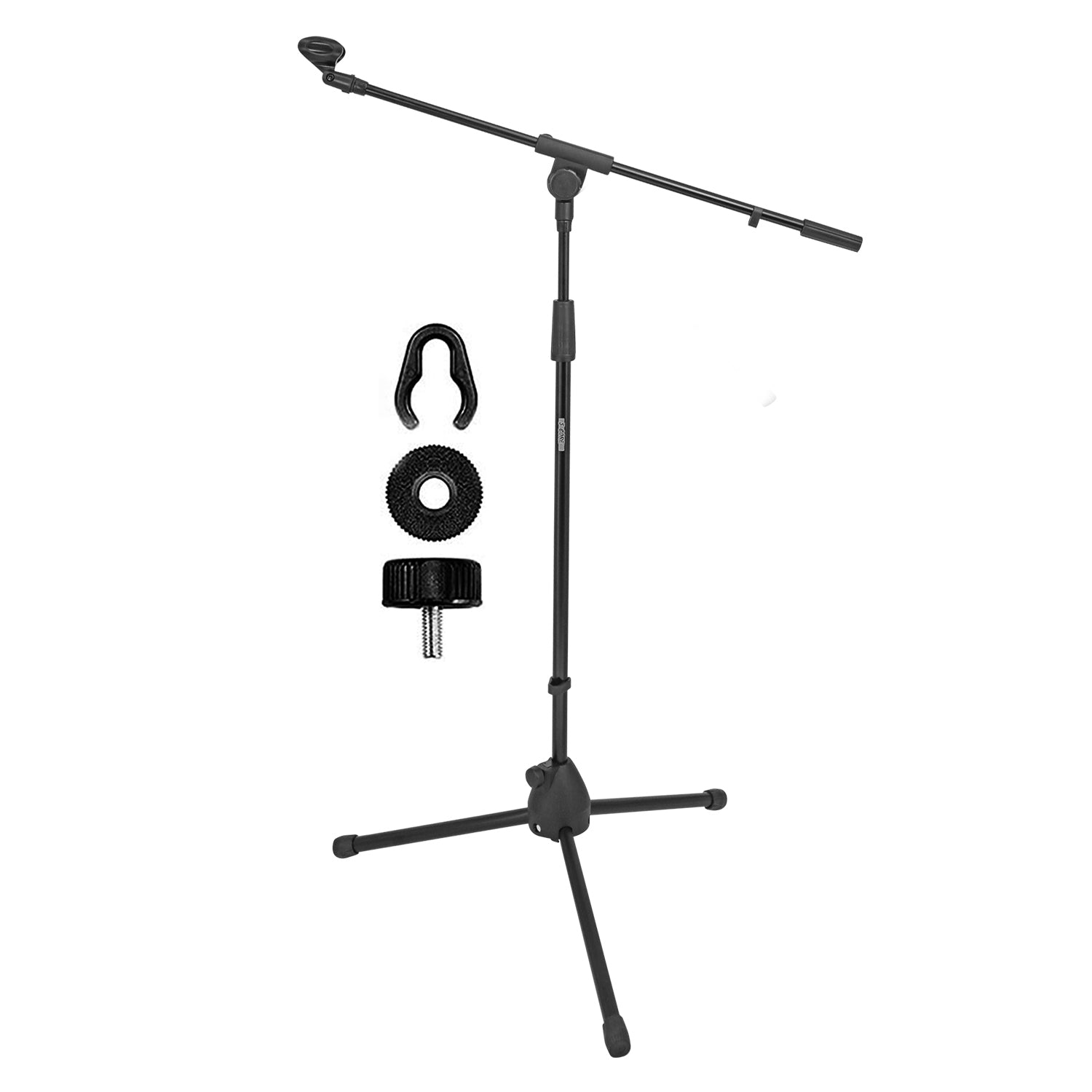 5 Core Tripod Mic Stand 6ft Adjustable Microphone Stands Floor w Boom Arm Black 1/2/4 Pc