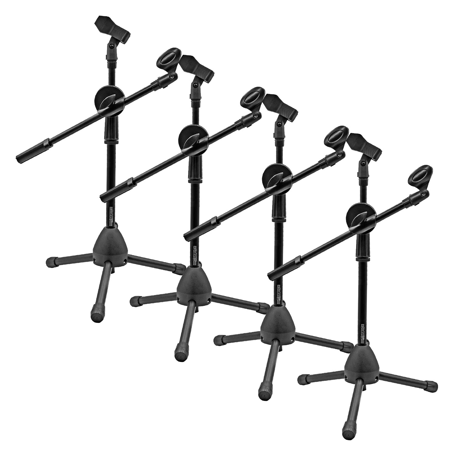5 Core Tripod Mic Stand 4PC Height Adjustable Max 29" Universal Microphone Mount Short Stands w Boom