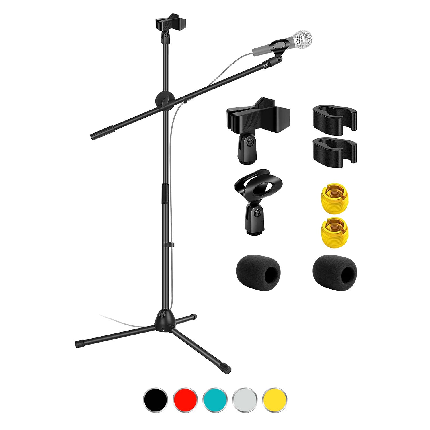 5Core 3PCS Mic Stand Recording outlet Studio On Stage Floor Microphone Round Base