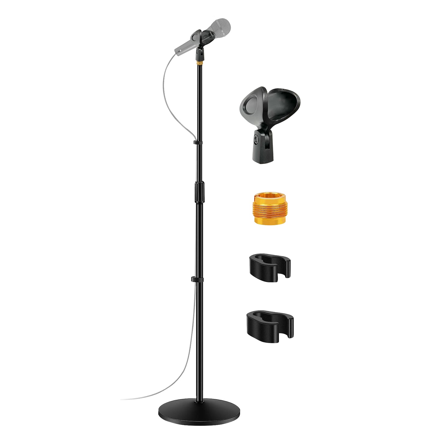 5Core Podcast Recording Studio On Stage Microphone Mic Stand Round Base MS RBL