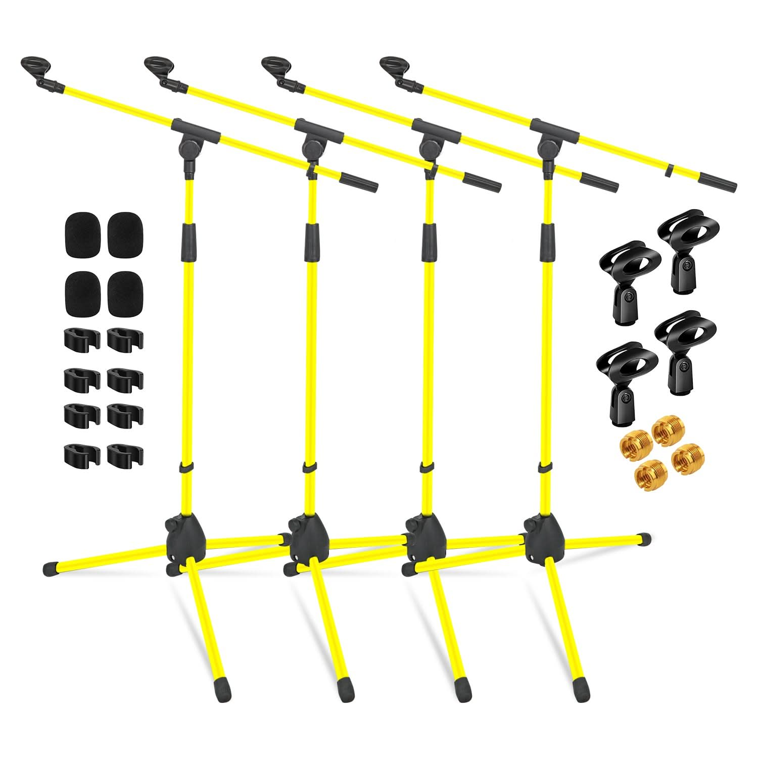 5Core Tripod Mic Stand Heavy Duty Adjustable Holder Floor Microphone Boom Arm YELLOW