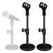 5 Core 2PCS Round Base Mic Stand Desk Universal Desktop Height Adjustable Table Top Microphone Stand w Mic Clip