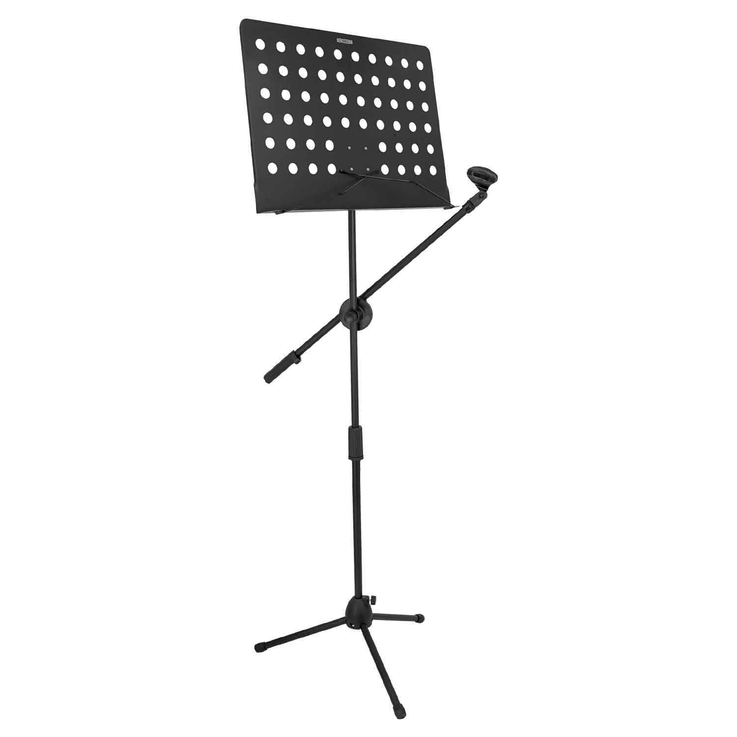 5 Core Sheet Music Stand with Mic Holder Portable Height Adjustable Music Note Holder Tripod Stands