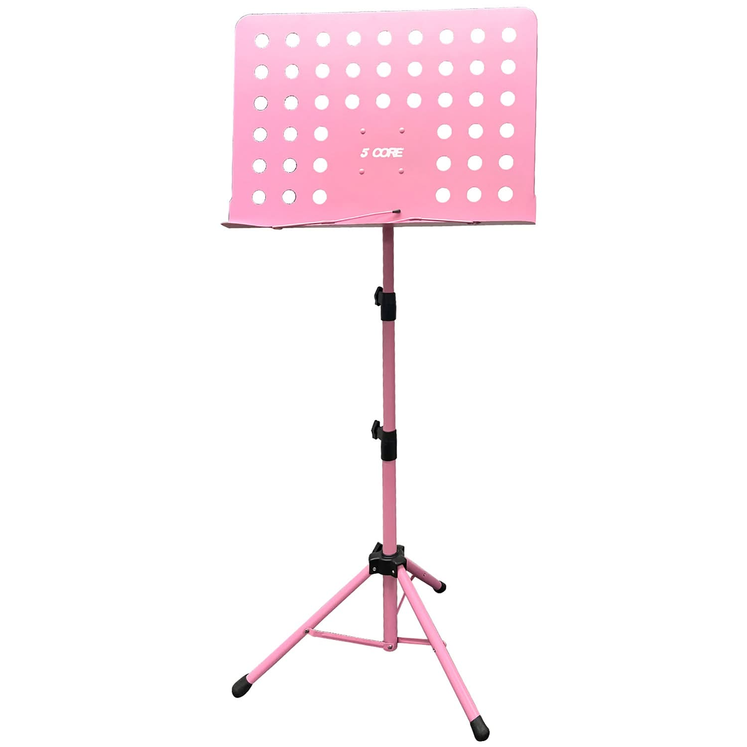 5Core Music Stand For Sheet Music Portable Tripod Adjustable Folding Note Holder PINK