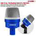 Professional drum mic set with a high-quality metal windscreen mesh for clear audio capture.