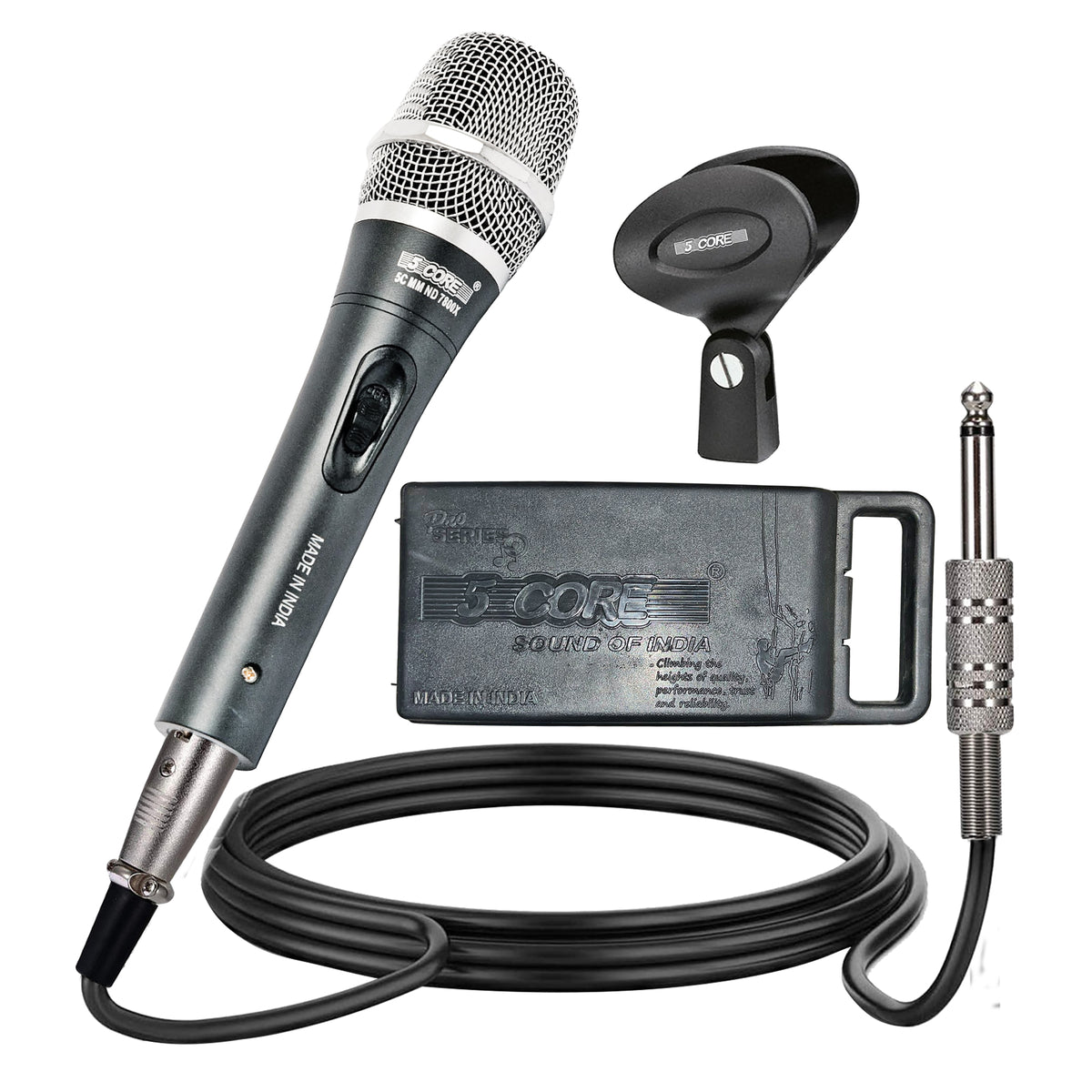 Core Microphone 5 Core Handheld Microphone Neodymium Vocal Metal Mic - 5 Core