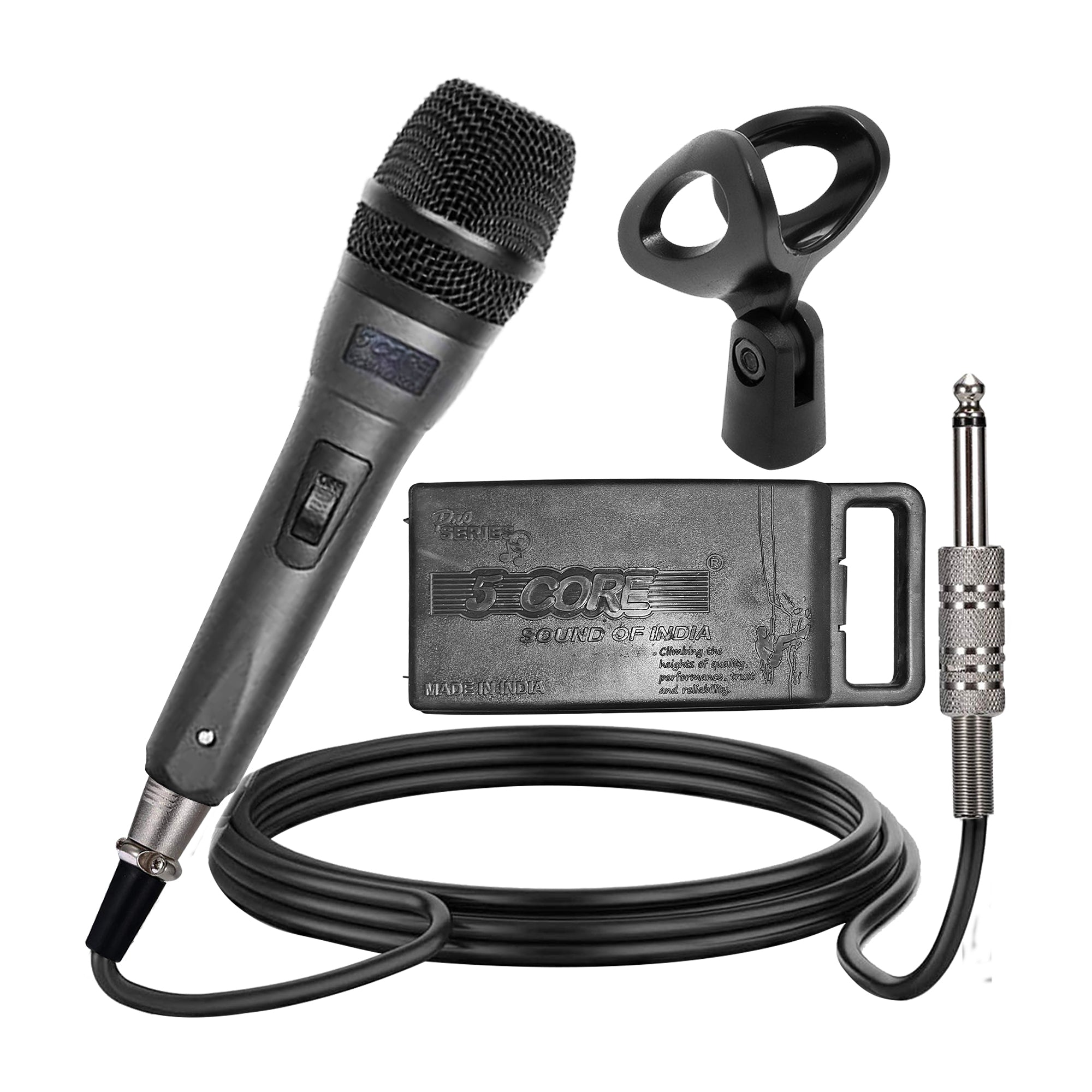 5 Core Microphone Professional Dynamic Karaoke XLR Wired Mic w ON/OFF Switch Pop Filter Cardioid Unidirectional Pickup Handheld Micrófono -ND-32 ARMEX