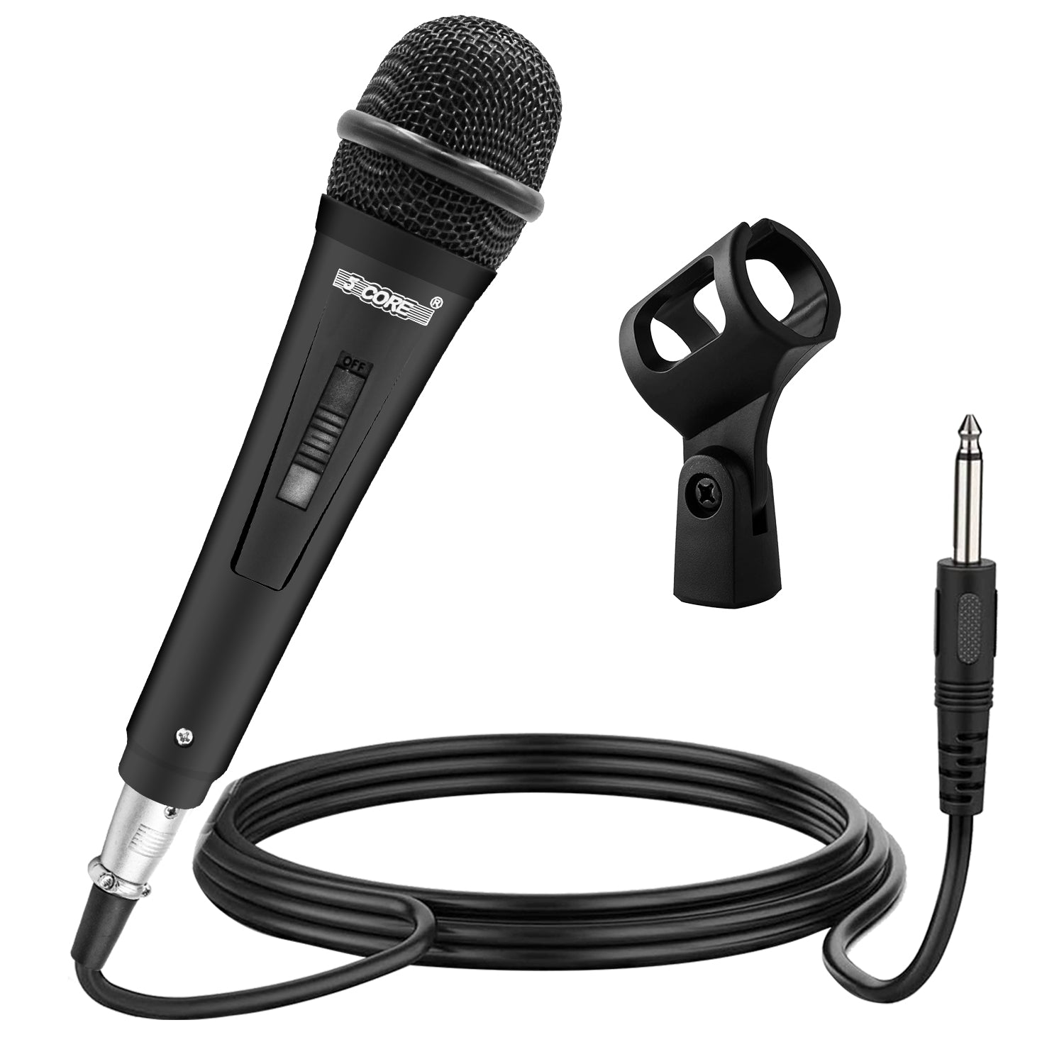 5 Core Karaoke Microphone Dynamic Vocal Handheld Mic Cardioid Unidirectional Microfono w On and Off Switch Includes XLR Audio Cable Mic Holder -PM 816